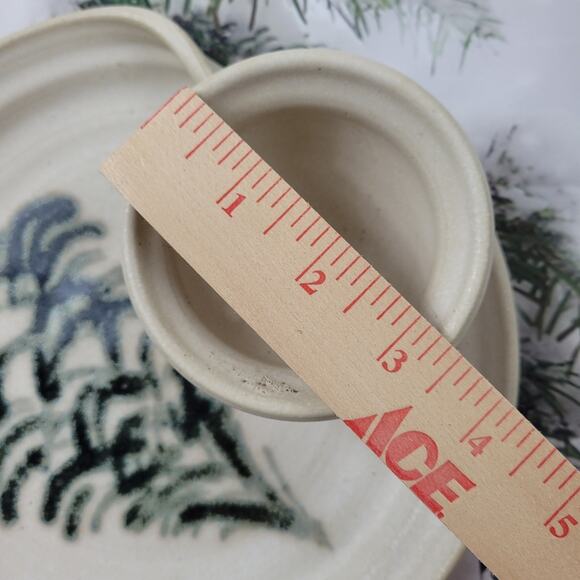 Handmade Studio Art Holiday Tree Serving Piece with attached Bowl - Picture 5 of 8